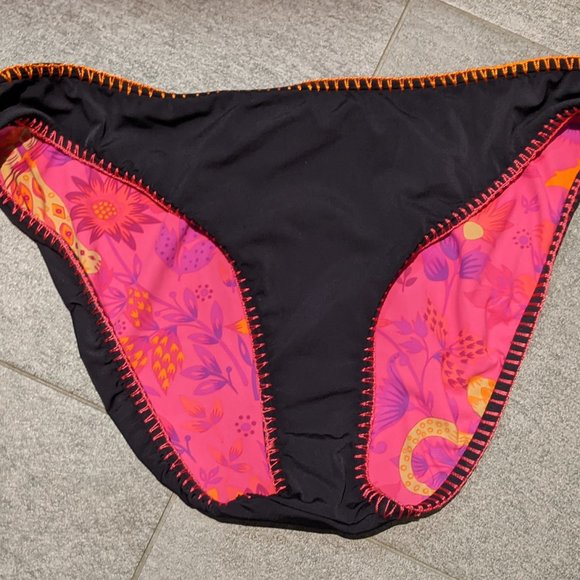 Reversible Black/Pink Multi-colour Swim Bottoms - Picture 5 of 5